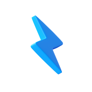 3D иконка молния